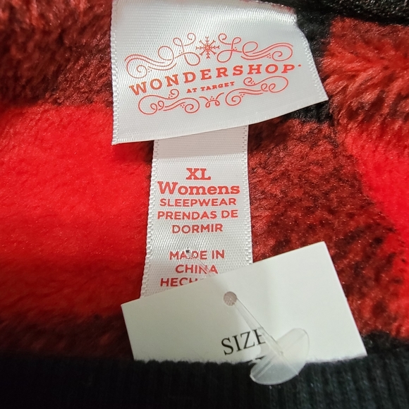 Wondershop Fleece Buffalo Check Short Top‎ Sleepwea - Picture 4 of 11